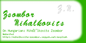 zsombor mihalkovits business card